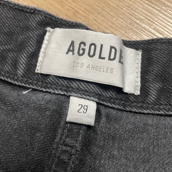 AGOLDE Parker Cut-Off Denim Shorts size 29 curse black gray distressed jean 8 - Picture 7 of 9